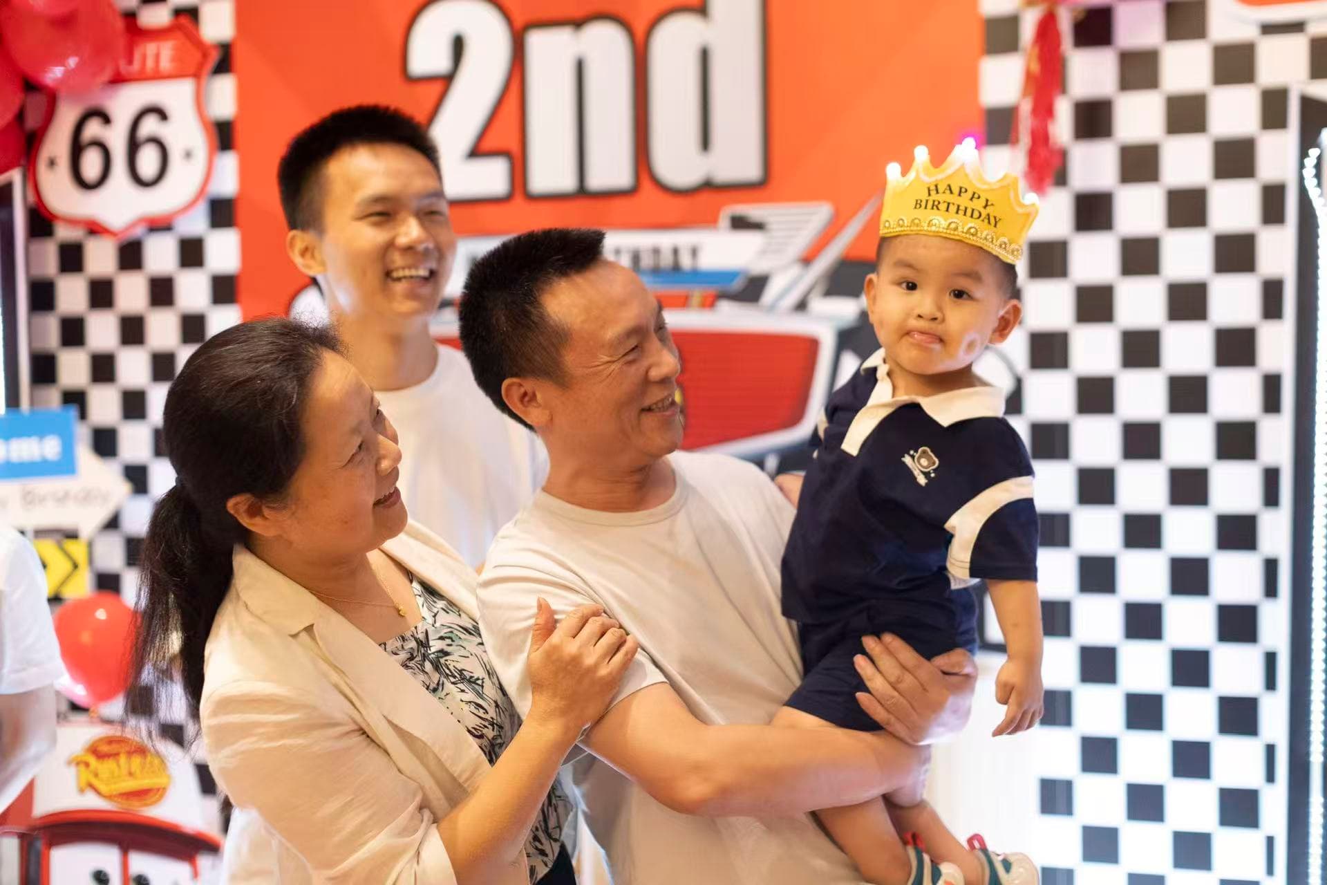 Lev BDAY second birthday family portrait